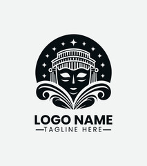 Theatre Logo illustration, Drama Theatre Logo
