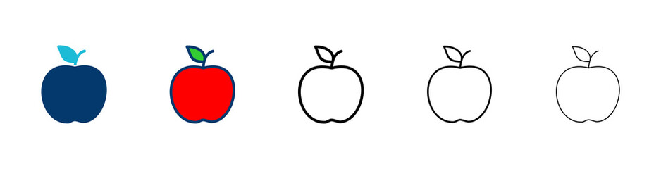 Apple icon vector isolated on white background. Apple vector icon.