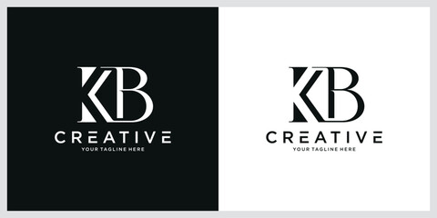 Initial KB Logo Design Vector illustration