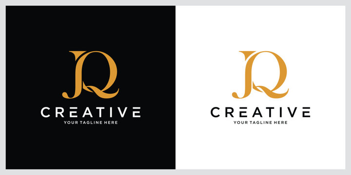 Initial QJ or JQ  Logo Design Vector