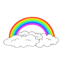 rainbow and clouds
