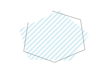 シンプルな水色のストライプのフレームイラスト
