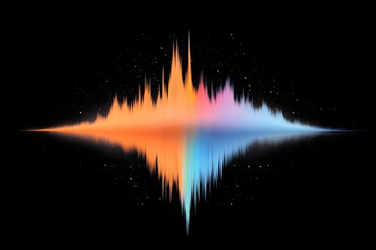 Colorful sound wave for cosmic background.