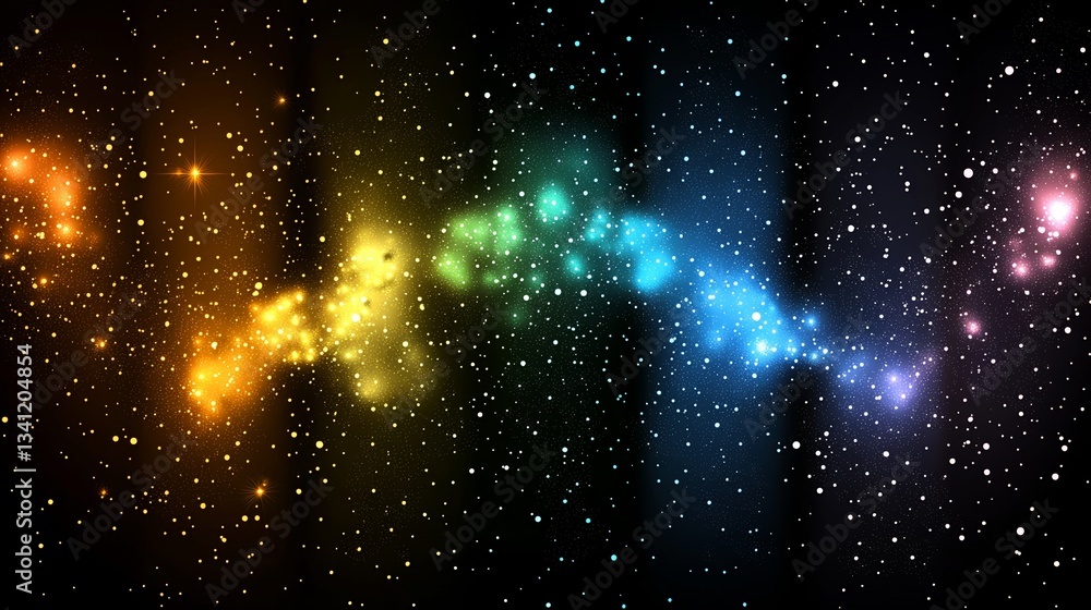 Poster a vibrant digital background is created by patterns of colorful abstract light