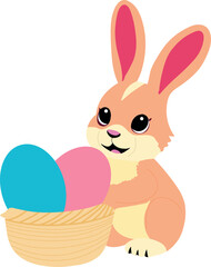 easter bunny with basket