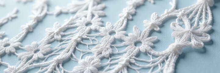 Close-up of fine white lace, repeating geometric design, stylish, lace, geometric