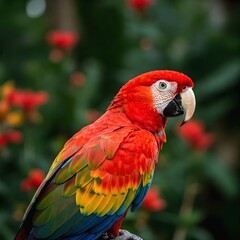 Fototapeta premium red and yellow macaw
