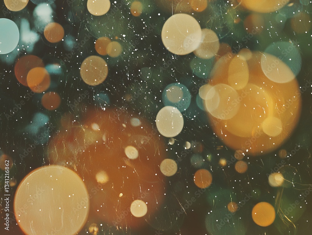 Poster bokeh lights of abstract colors generate a sparkling glow that creates a dynamic atmosphere