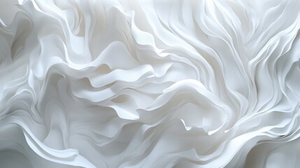Obraz premium Gentle white waves resembling a flowing ocean, soft and dreamy with a relaxing ambiance.