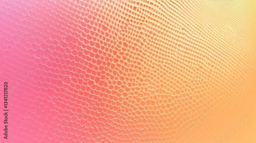 Poster high-resolution digital hexagon mesh with a smooth gradient background, minimalistic and clean.