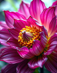 pink and yellow flower