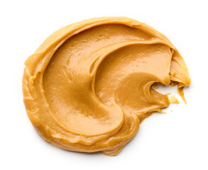 caramel smear on white background