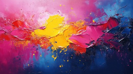 Vibrant Hues: An Abstract Oil Painting