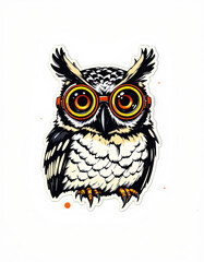 owl on a white background