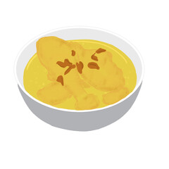 chicken braised in coconut milk  or opor ayam typical Ramadan food