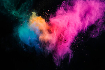 Fototapeta premium Abstract colored powder explosion