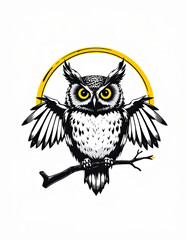 owl on branch