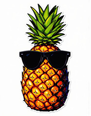 pineapple on white background