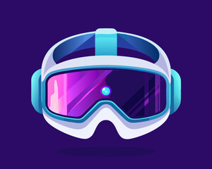 ski helmet and goggles
