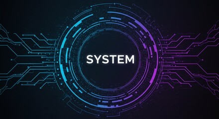 Fototapeta premium Digital System: A visual representation of a modern digital system, showcasing its intricate network of connections and circuits. Evoking a sense of innovation and connectivity.