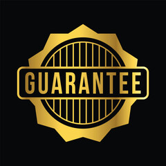gold color guarantee rubber stamp, icon, flat, design, vector, illustrations, education, style, trendy, collections
