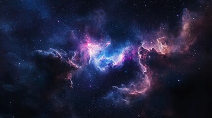 Obraz premium Cosmic Nebula Starry Night Sky Galaxy Background