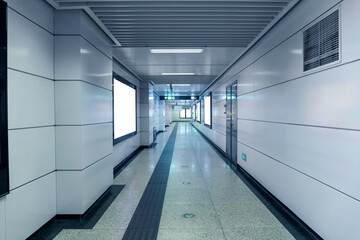 Subway indoor passage entrance and exit