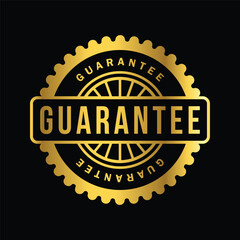 gold color guarantee rubber stamp, icon, flat, design, vector, illustrations, education, style, trendy, collections