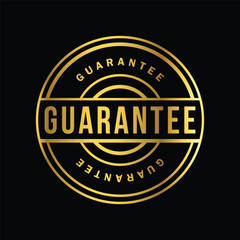 gold color guarantee rubber stamp, icon, flat, design, vector, illustrations, education, style, trendy, collections