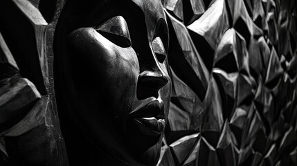 Obraz premium abstract representations of cultural celebrations in black hues.