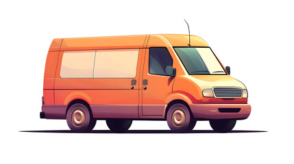 Van Insurance Concept Illustration for Protection and Coverage on White Background