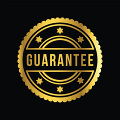 gold color guarantee rubber stamp, icon, flat, design, vector, illustrations, education, style, trendy, collections