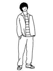 illustration of a man in a casual suit