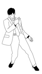 illustration of a businessman in a neat suit