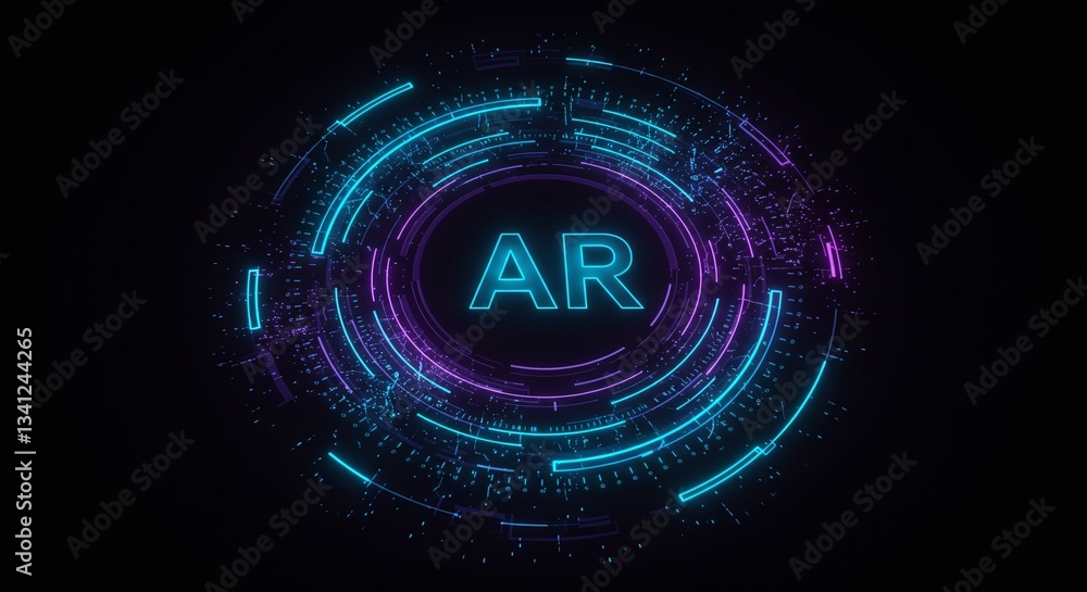 Poster digital augmented reality: captivating visual representation of augmented reality technology. showca