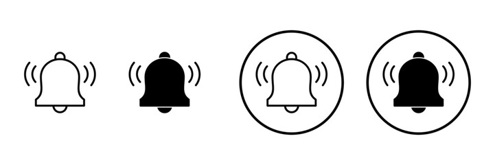 Bell icon vector. Notification sign and symbol for web site design