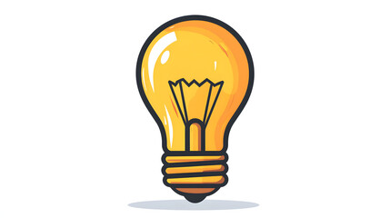 Bright and Creative Lightbulb Cartoon Vector Illustration for Innovative Ideas