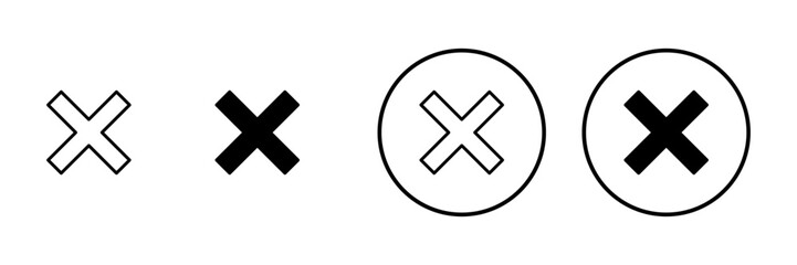 Close icon vector. Delete sign and symbol. cross sign