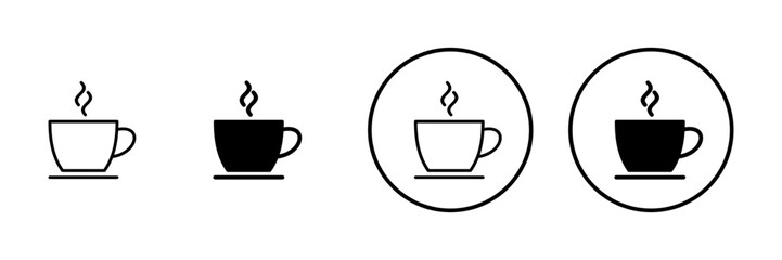 coffee cup icon vector. cup a coffee sign and symbol