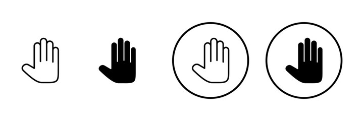 Fototapeta premium Hand icon vector. hand sign and symbol. palm