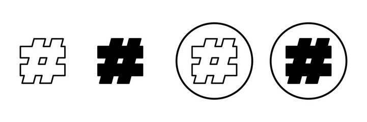 Hashtag icon vector. hashtag sign and symbol