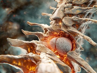 Intricate fungal growth on weathered wooden surface