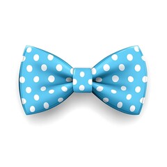 Blue Polka Dot Bow Tie Illustration Perfect for Fashion, Party, and Celebration Designs
