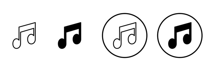 Music icon vector. note music sign and symbol