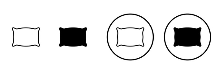 Pillow icon vector. Pillow sign and symbol. Comfortable fluffy pillow