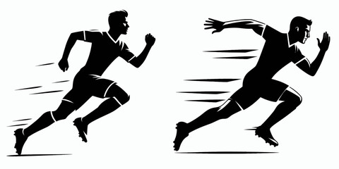 Football Player Sprinting silhouette against stadium lights captures the raw intensity of chasing victory.