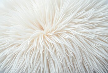 Fototapeta premium Luxurious white fur texture, soft and fluffy background, winter background, studio shot