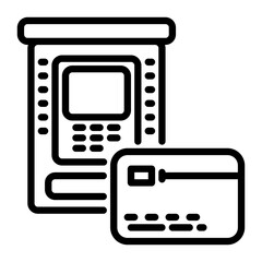 atm icon, line icon style