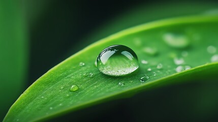 A natureinspired composition focusing on the serene beauty of a single dew drop
