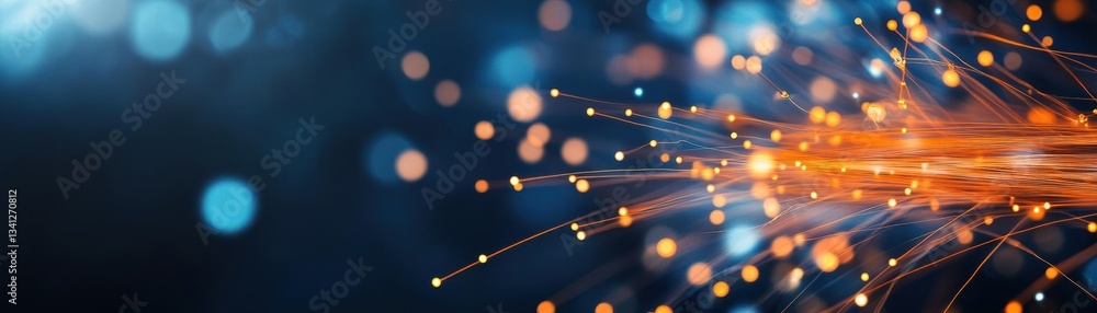 Aufkleber Abstract representation of swirling orange sparks creating a dynamic and energetic visual full of movement and life